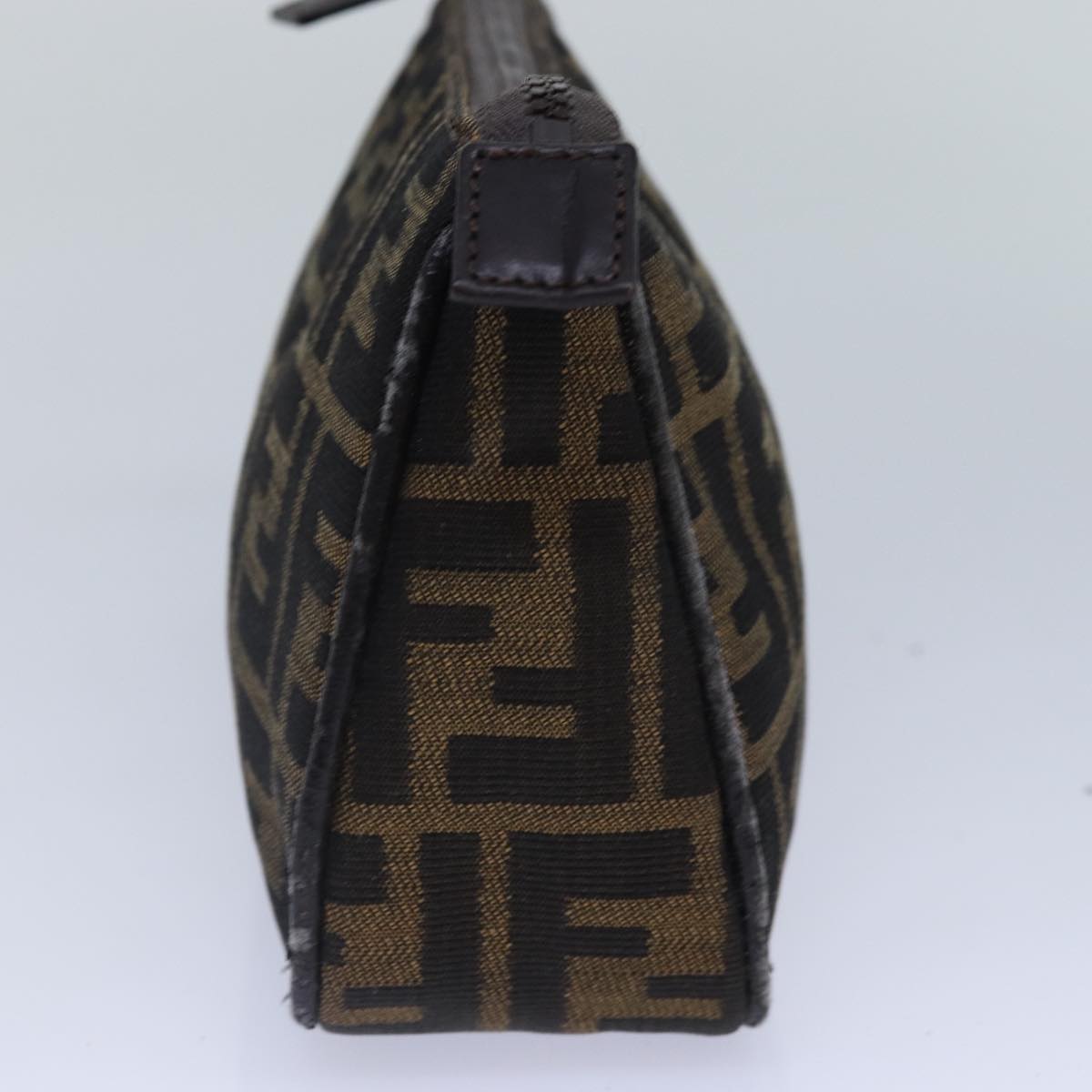 FENDI Zucca Canvas Pouch Brown Black Silver bs17760