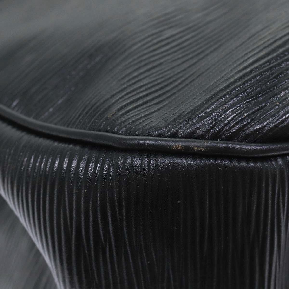 FENDI Hand Bag Leather Black Gold bs17873