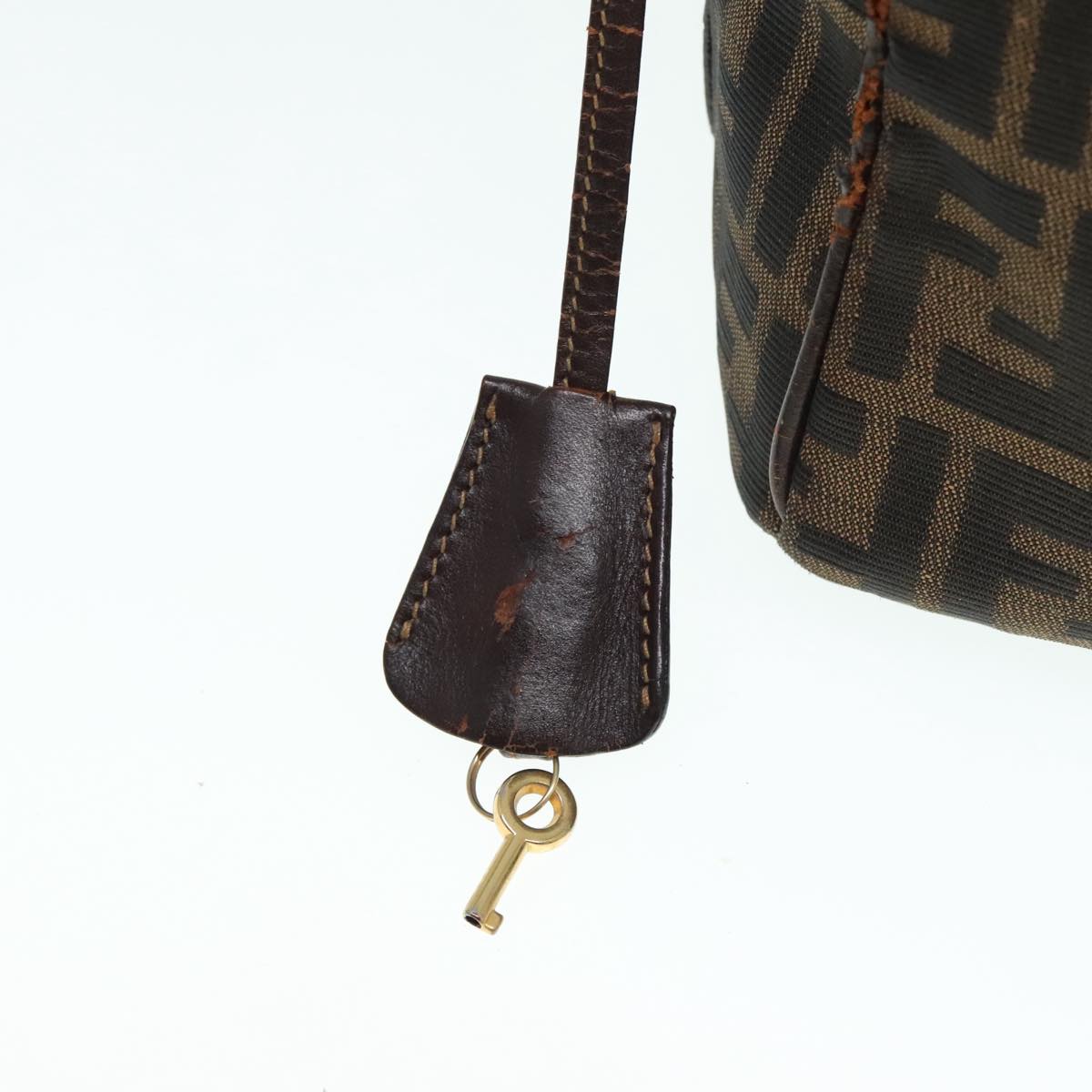FENDI Zucca Canvas Hand Bag Brown bs18022