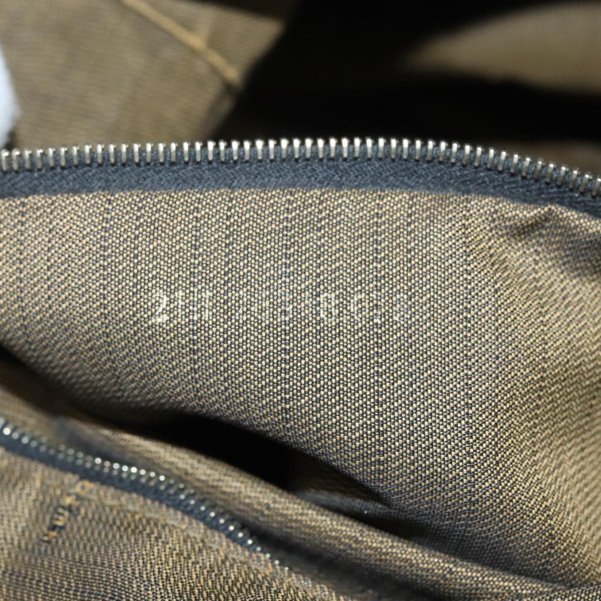 FENDI Zucca Canvas Hand Bag Brown bs18022
