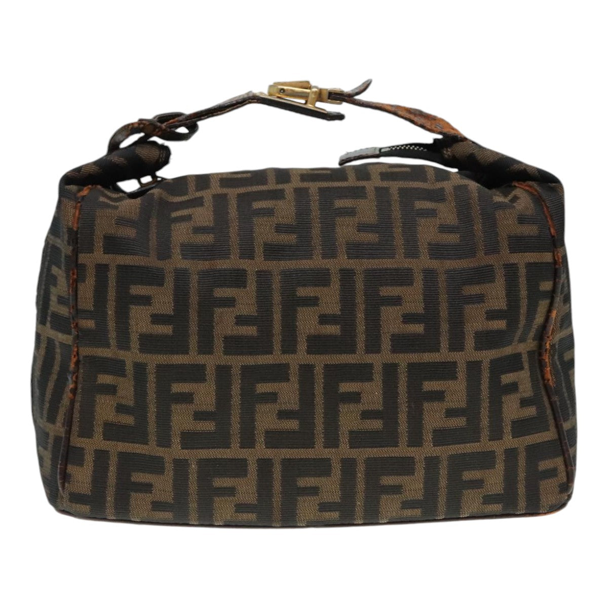 FENDI Zucca Canvas Hand Bag Brown bs18022