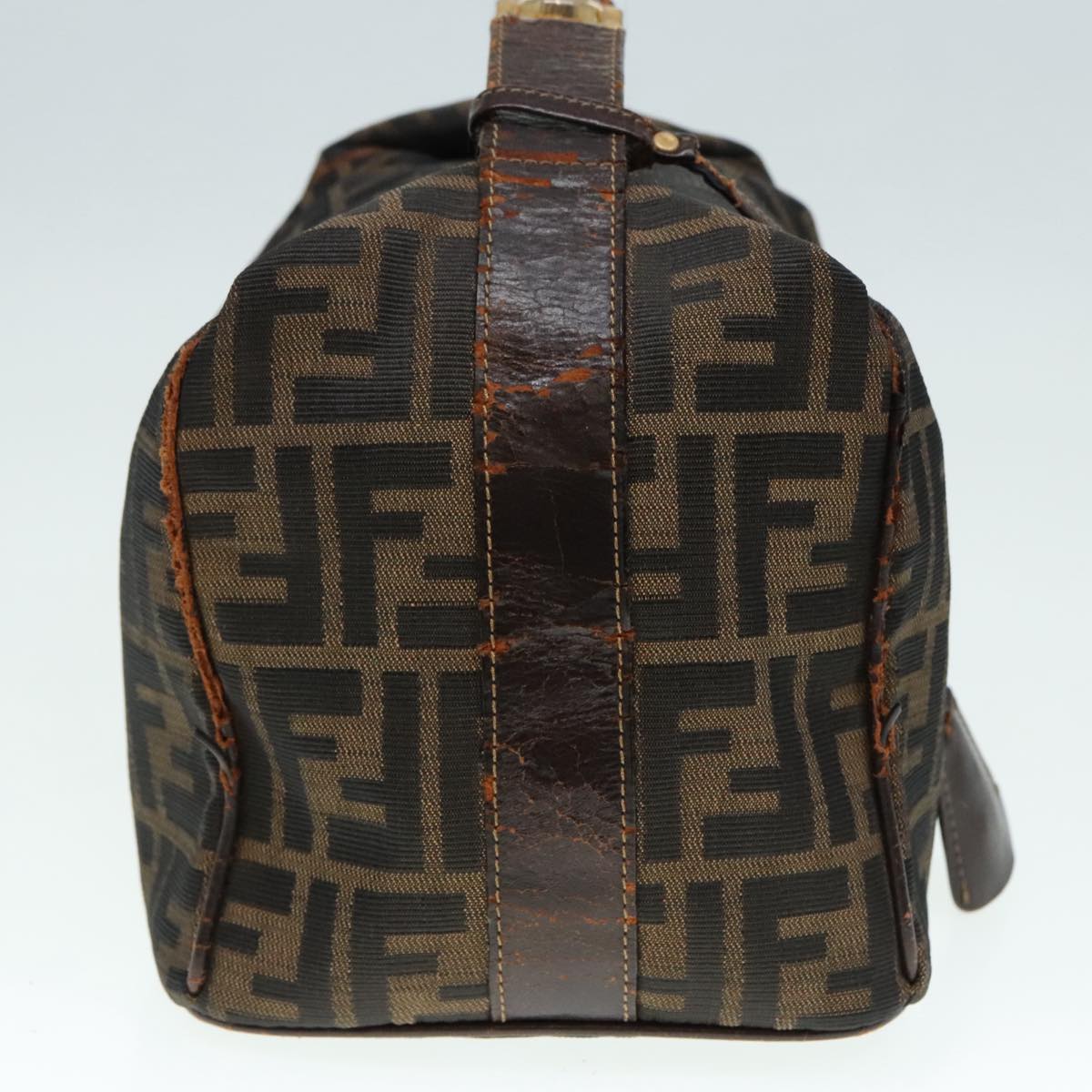 FENDI Zucca Canvas Hand Bag Brown bs18022