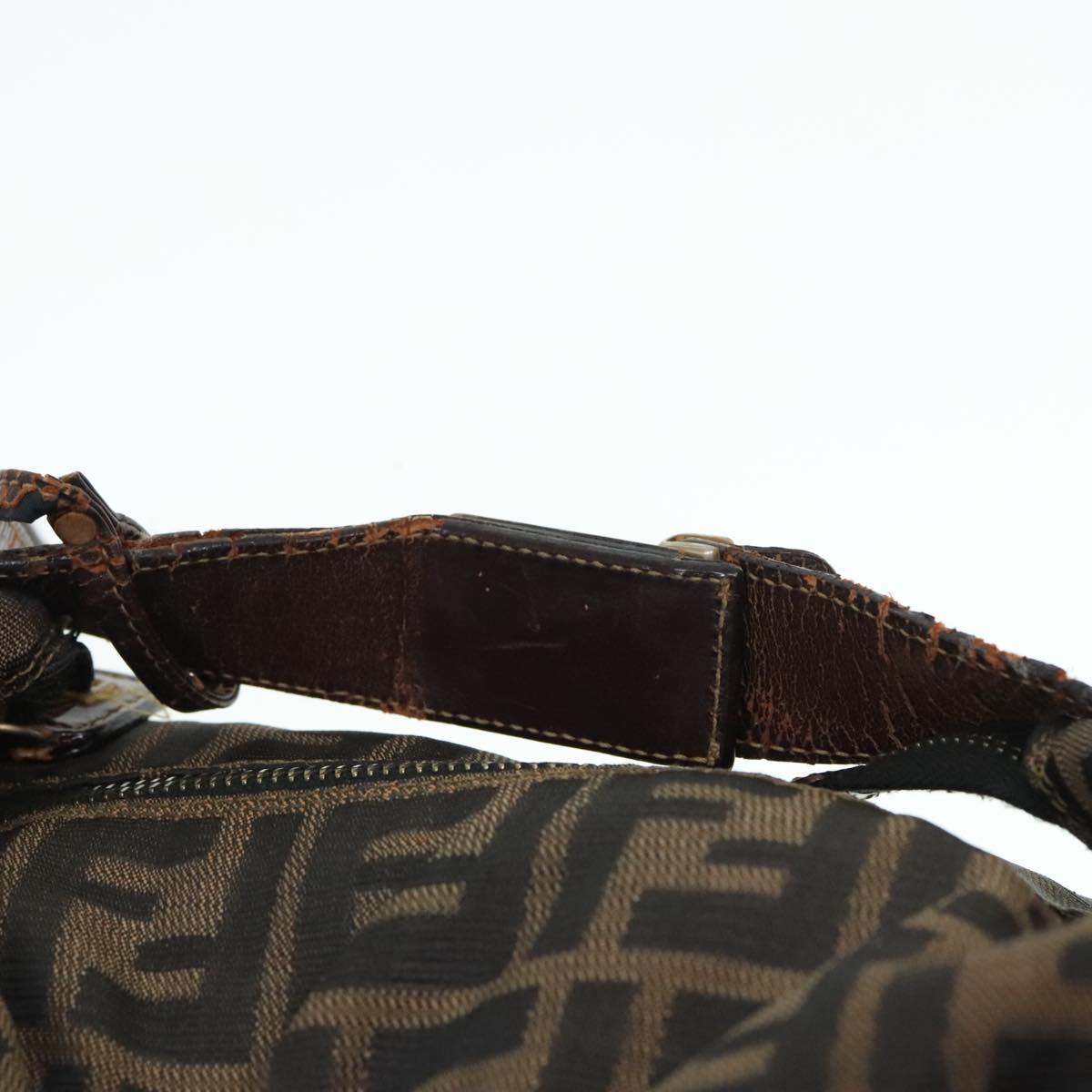 FENDI Zucca Canvas Hand Bag Brown bs18022