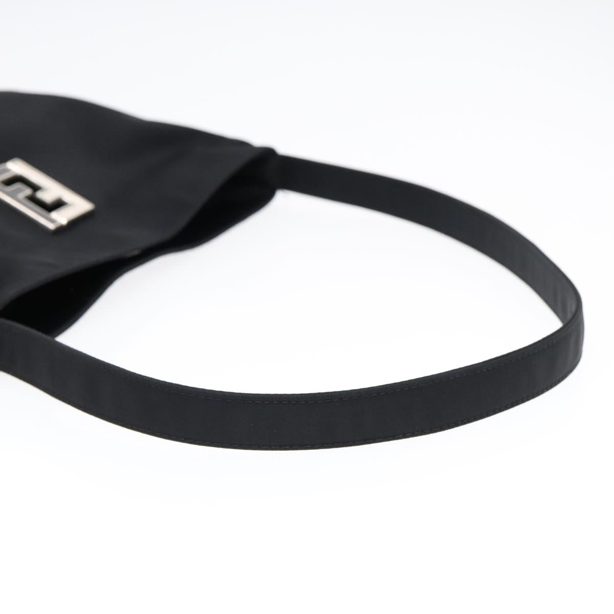 FENDI Shoulder Bag Nylon Black Silver bs18165