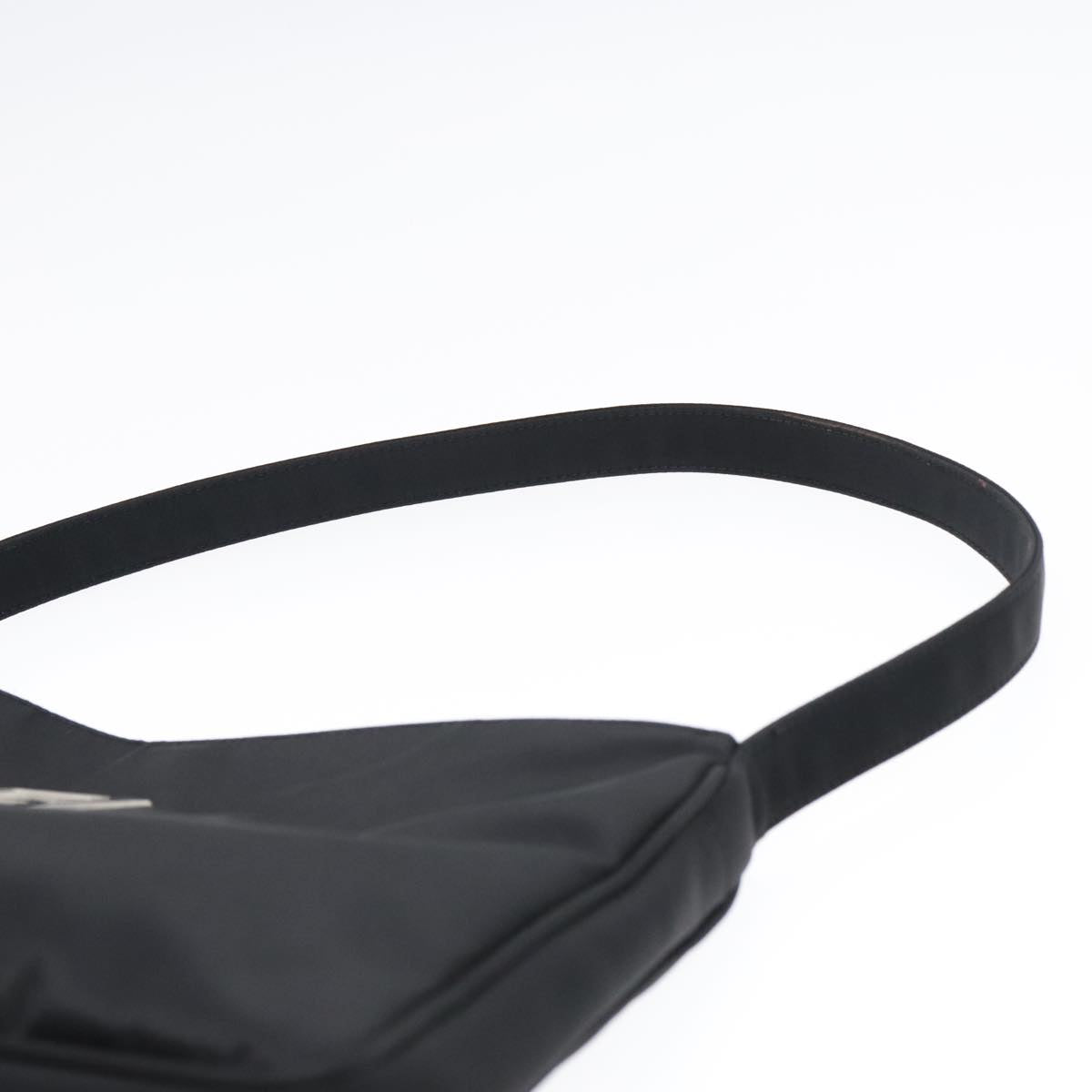 FENDI Shoulder Bag Nylon Black Silver bs18165