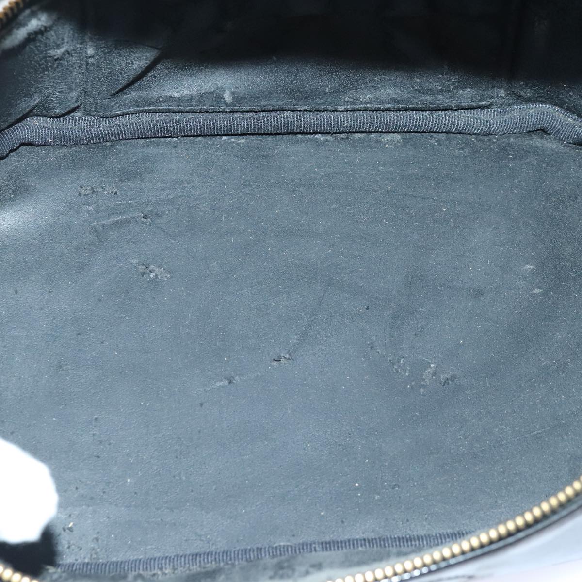 CHANEL COCO Mark Vanity Pouch Patent leather Black Gold CC bs18347