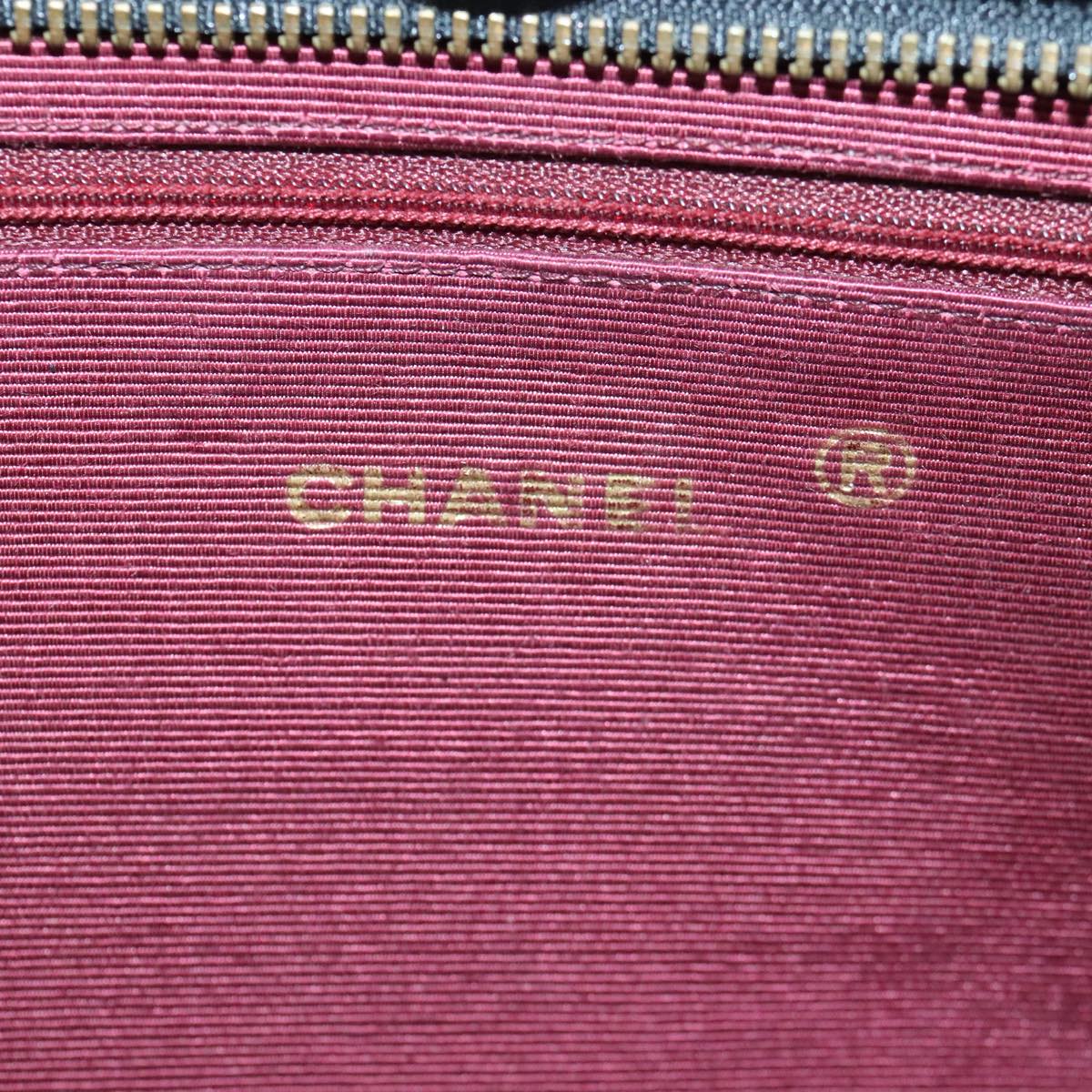 CHANEL Matelasse Chain Shoulder Bag Lamb Skin Black Gold CC bs18351