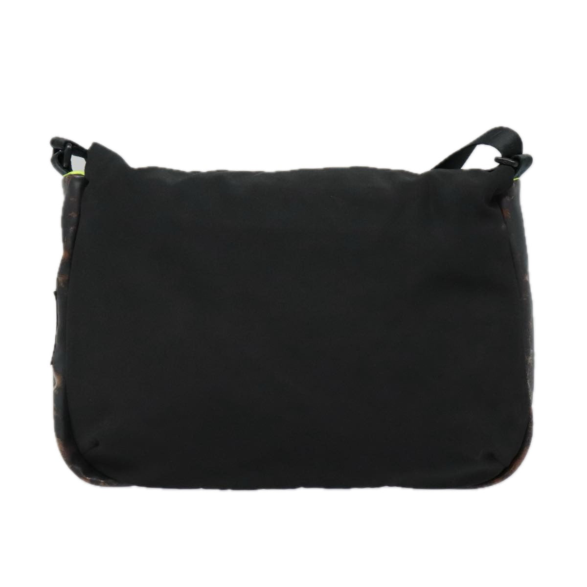 CHANEL Sports Shoulder Bag Nylon Black Silver CC bs18444