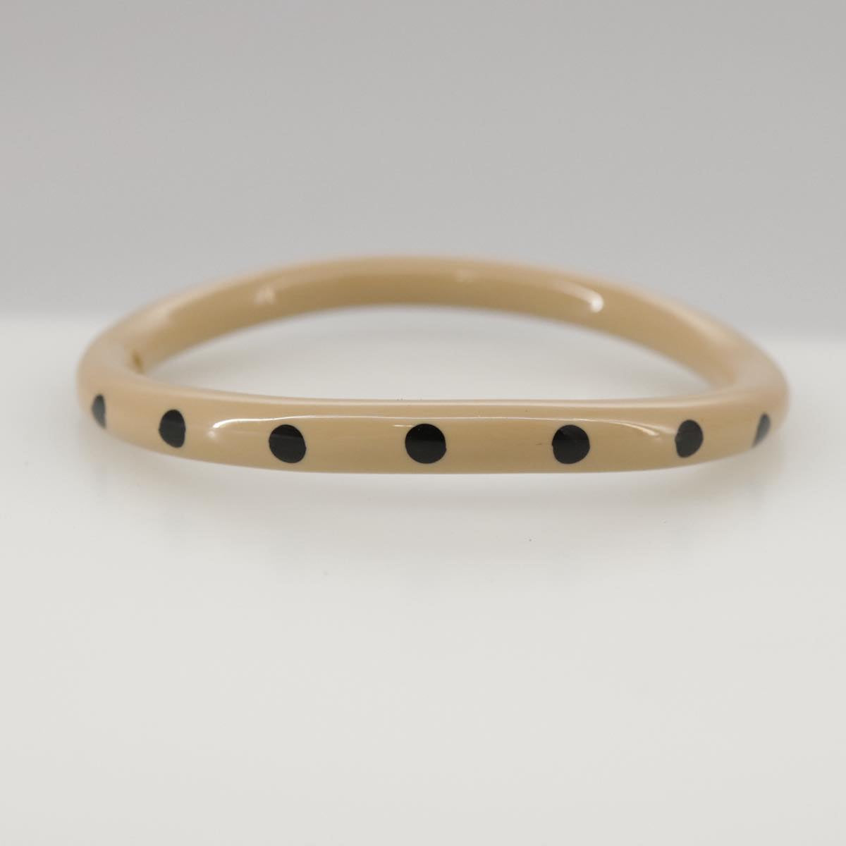 CHANEL Bracelet Plastic Beige CC bs18699