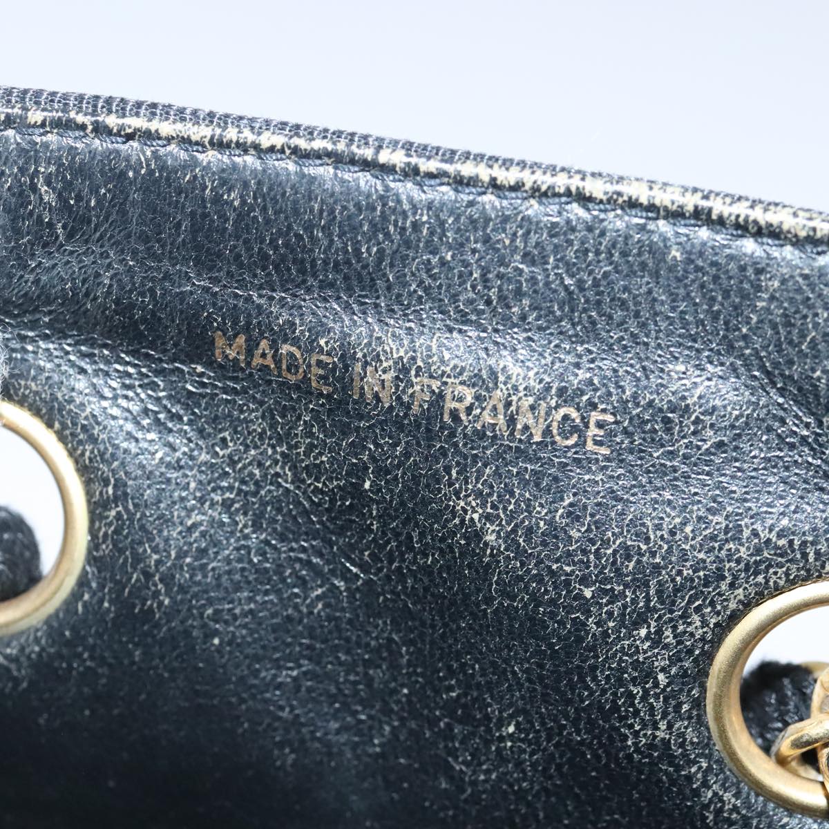 CHANEL Hand Bag straw Beige Black CC bs18882