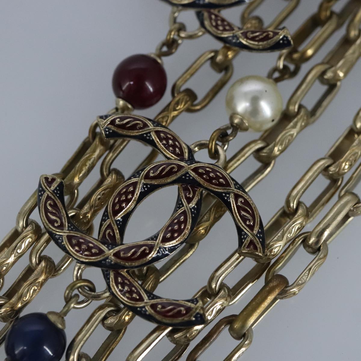 CHANEL Necklace metal Gold Tone CC bs19061