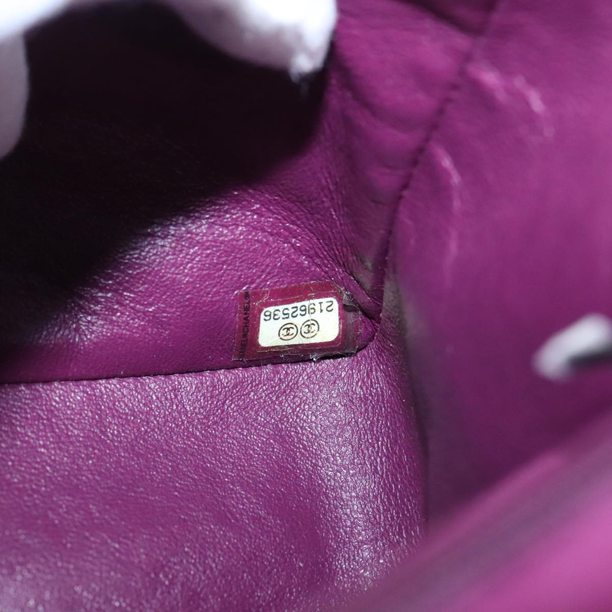 CHANEL Cruise line Chain Shoulder Bag Suede Purple CC bs19199A