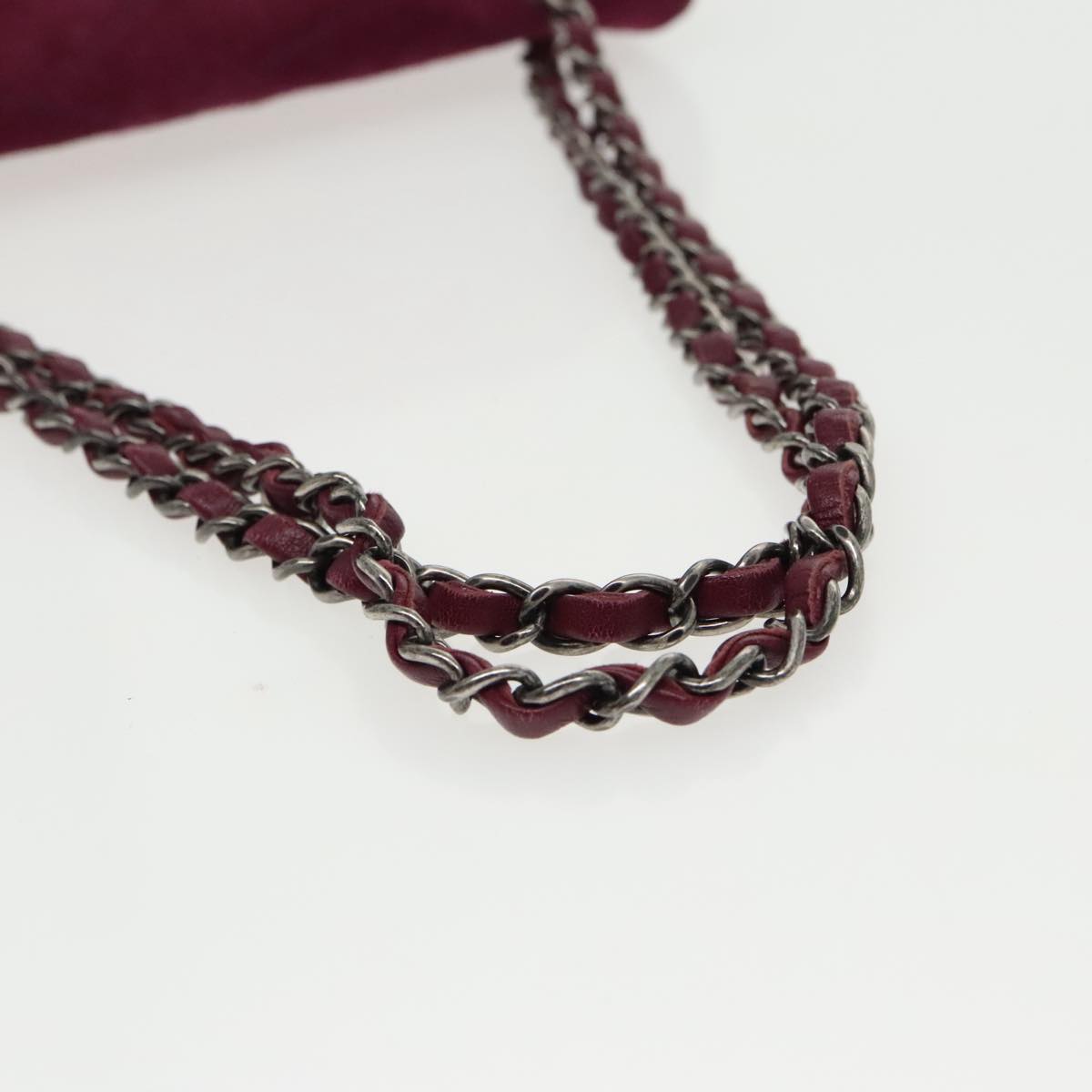 CHANEL Cruise line Chain Shoulder Bag Suede Purple CC bs19199A