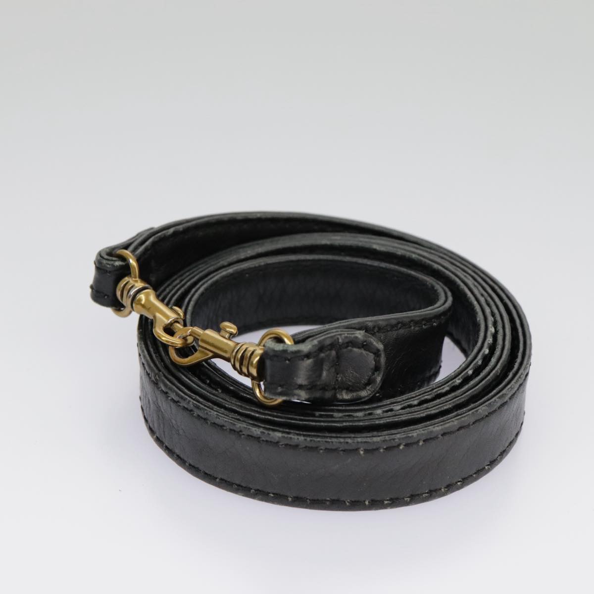 CHANEL Hand Bag Leather 2way Black Gold CC bs19252