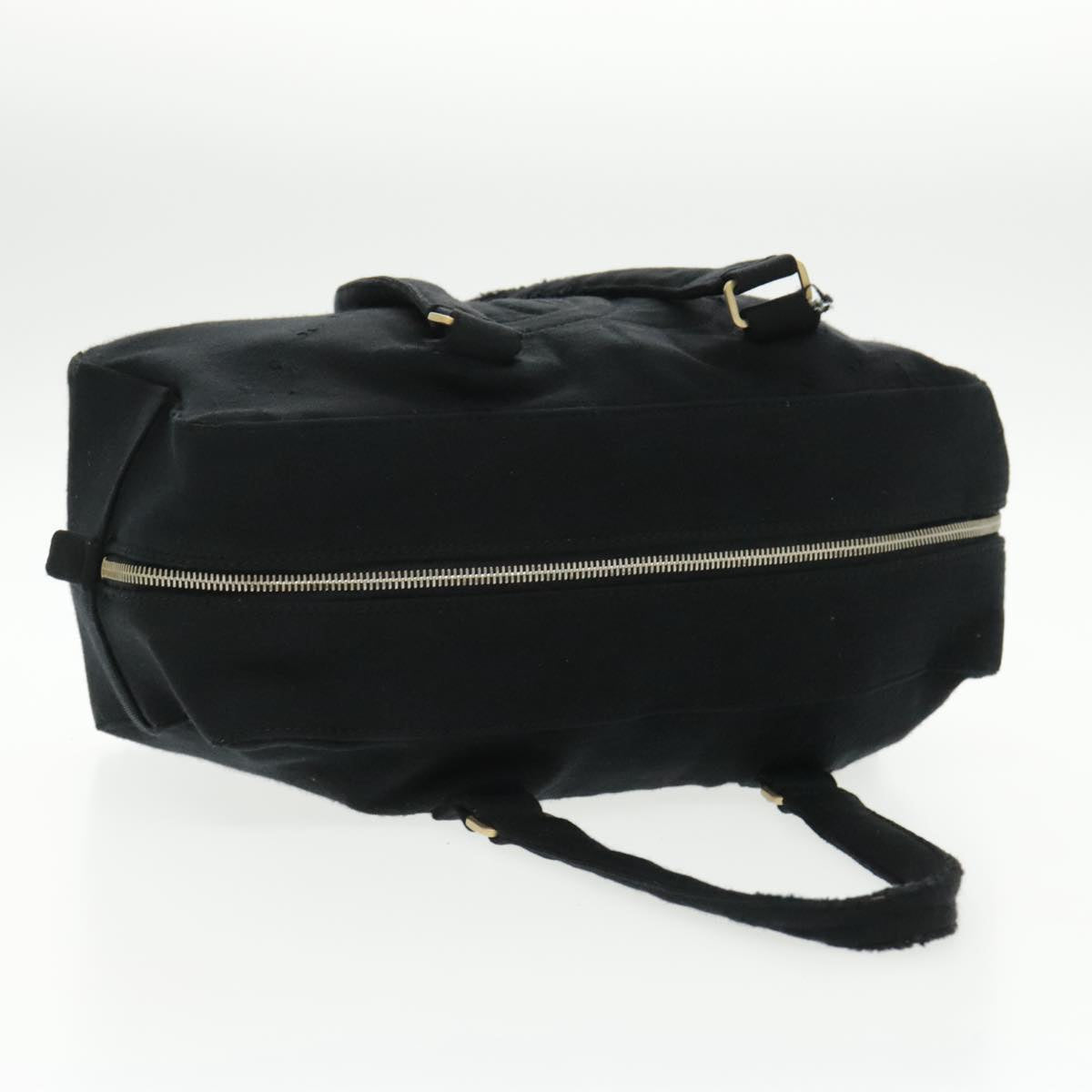 CHANEL Hand Bag Cotton Black Gold CC bs19294
