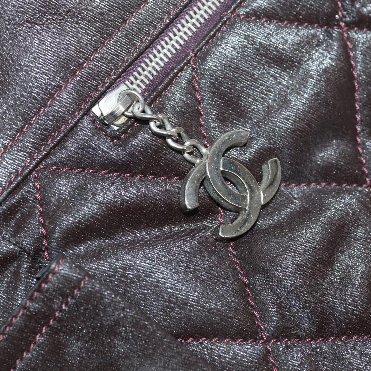 CHANEL Paris Biarritz Tote Bag Coated Canvas Brown Silver CC bs19435
