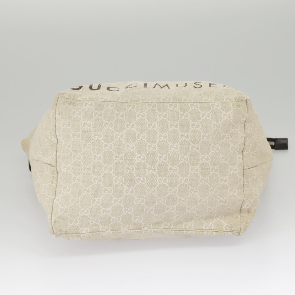 GUCCI GG Canvas Tote Bag Beige Silver 283416 bs19440