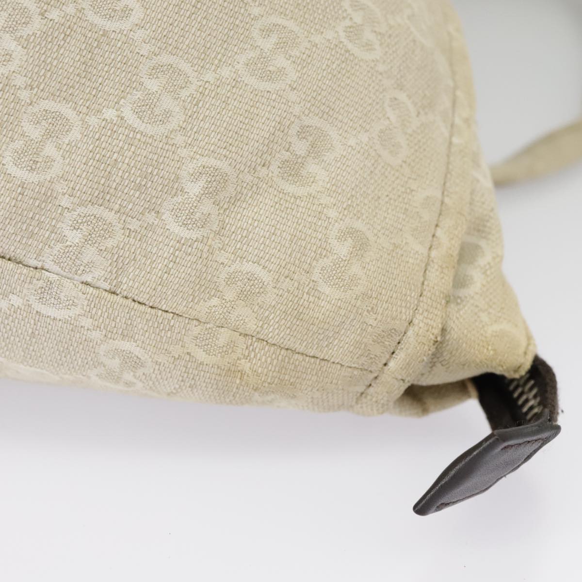 GUCCI GG Canvas Tote Bag Beige Silver 283416 bs19440