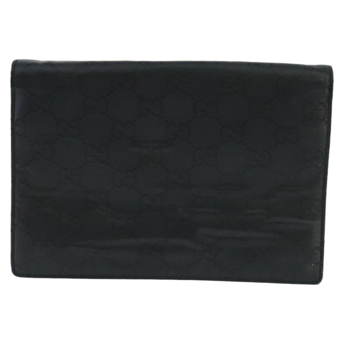 GUCCI GG Canvas Clutch Bag Black Silver 018 1600 bs19445