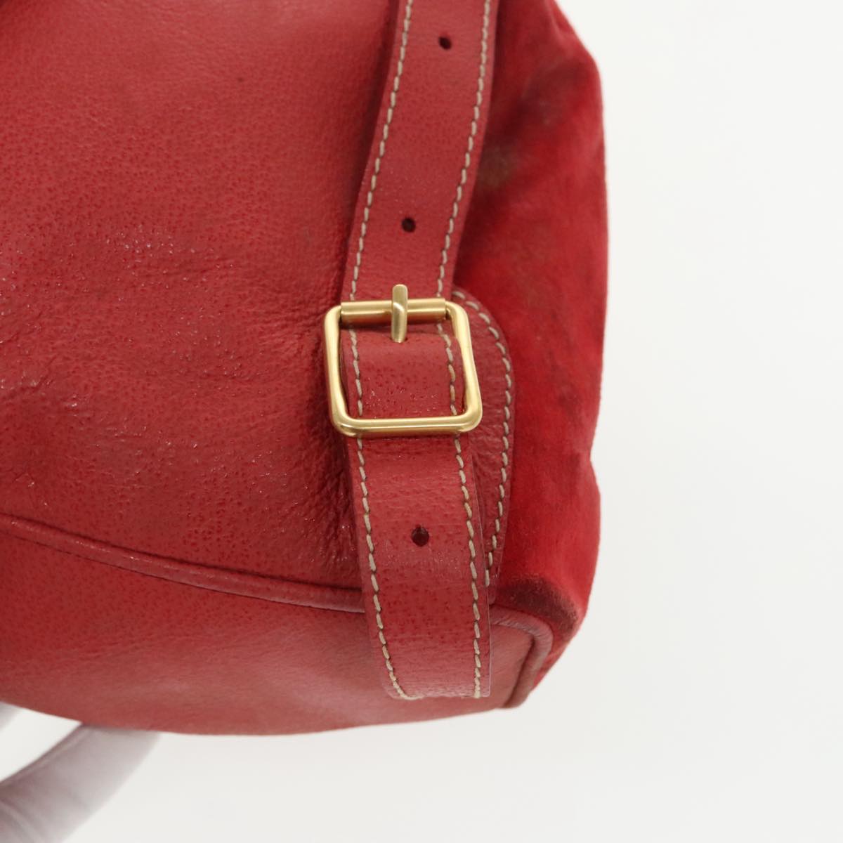 GUCCI Bamboo Backpack Suede Red Gold 003 58 0030 bs19461