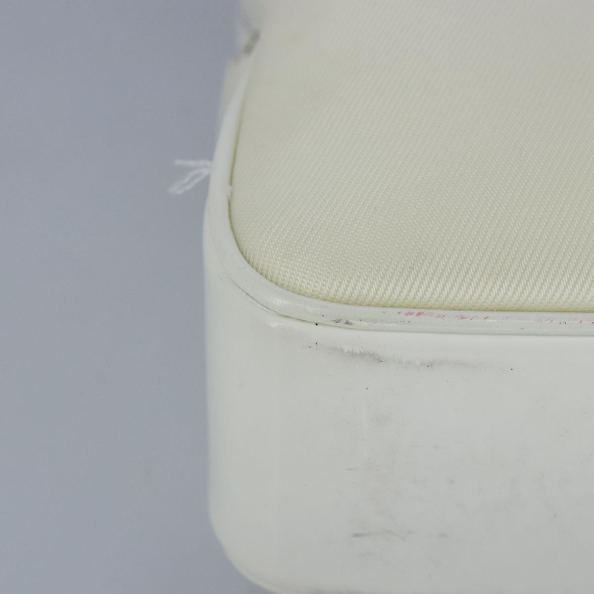 GUCCI Bamboo Hand Bag Nylon Leather White Silver 000 2040 0538 bs19480