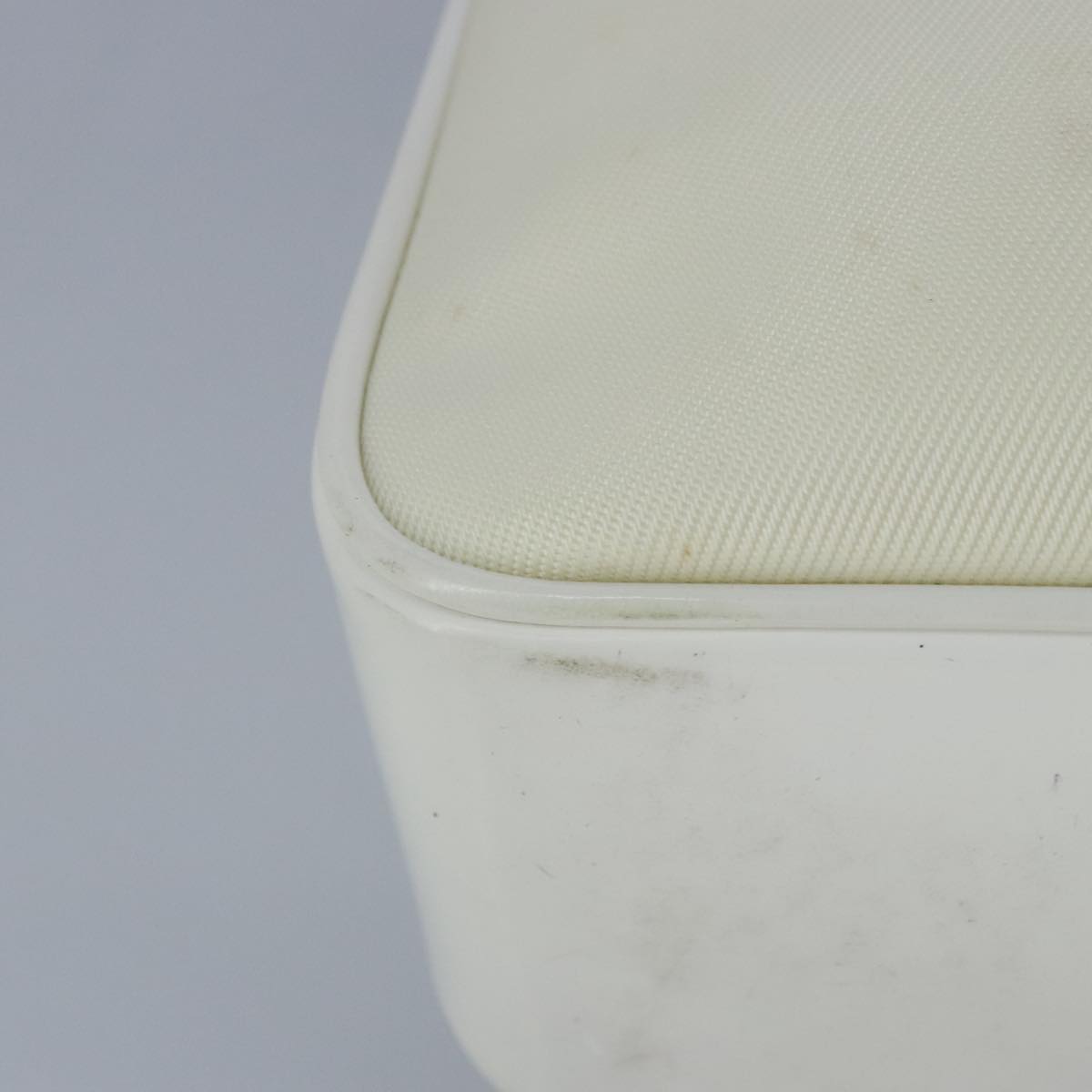 GUCCI Bamboo Hand Bag Nylon Leather White Silver 000 2040 0538 bs19480