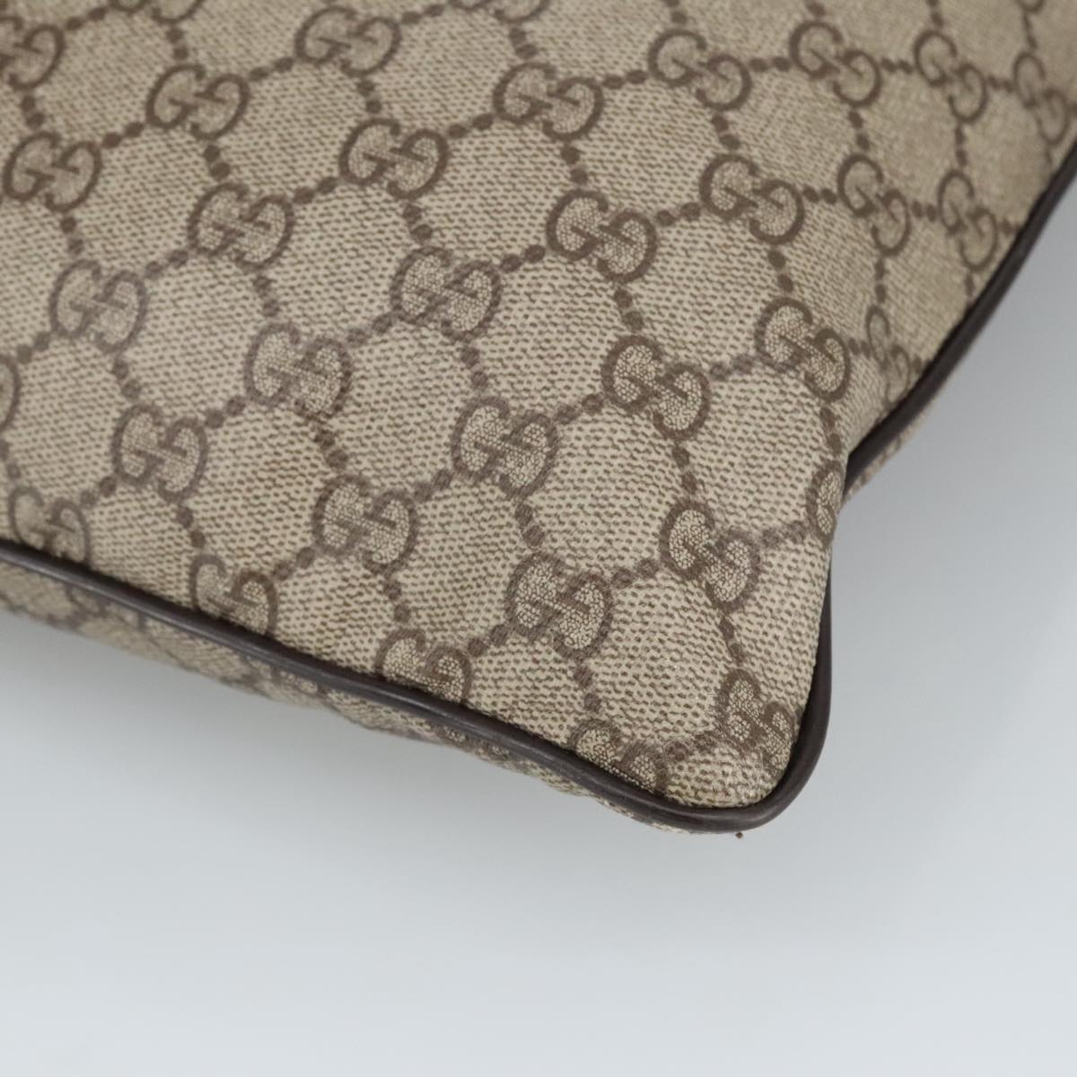 GUCCI GG Supreme Shoulder Bag PVC Beige 141626 bs19483