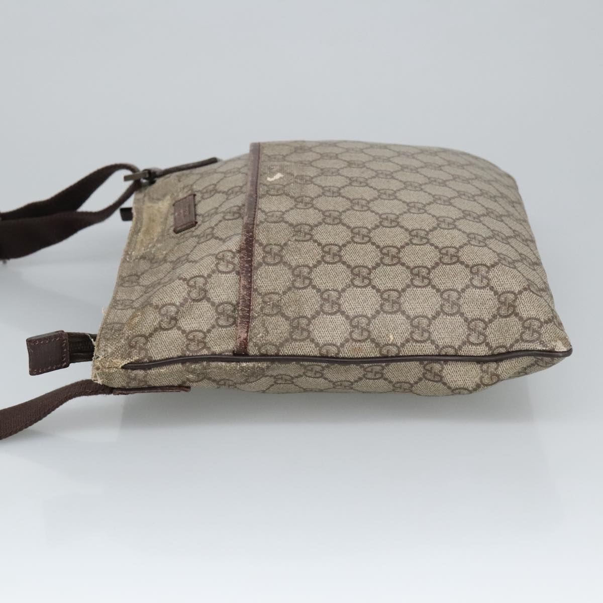 GUCCI GG Supreme Shoulder Bag PVC Beige 141626 bs19483