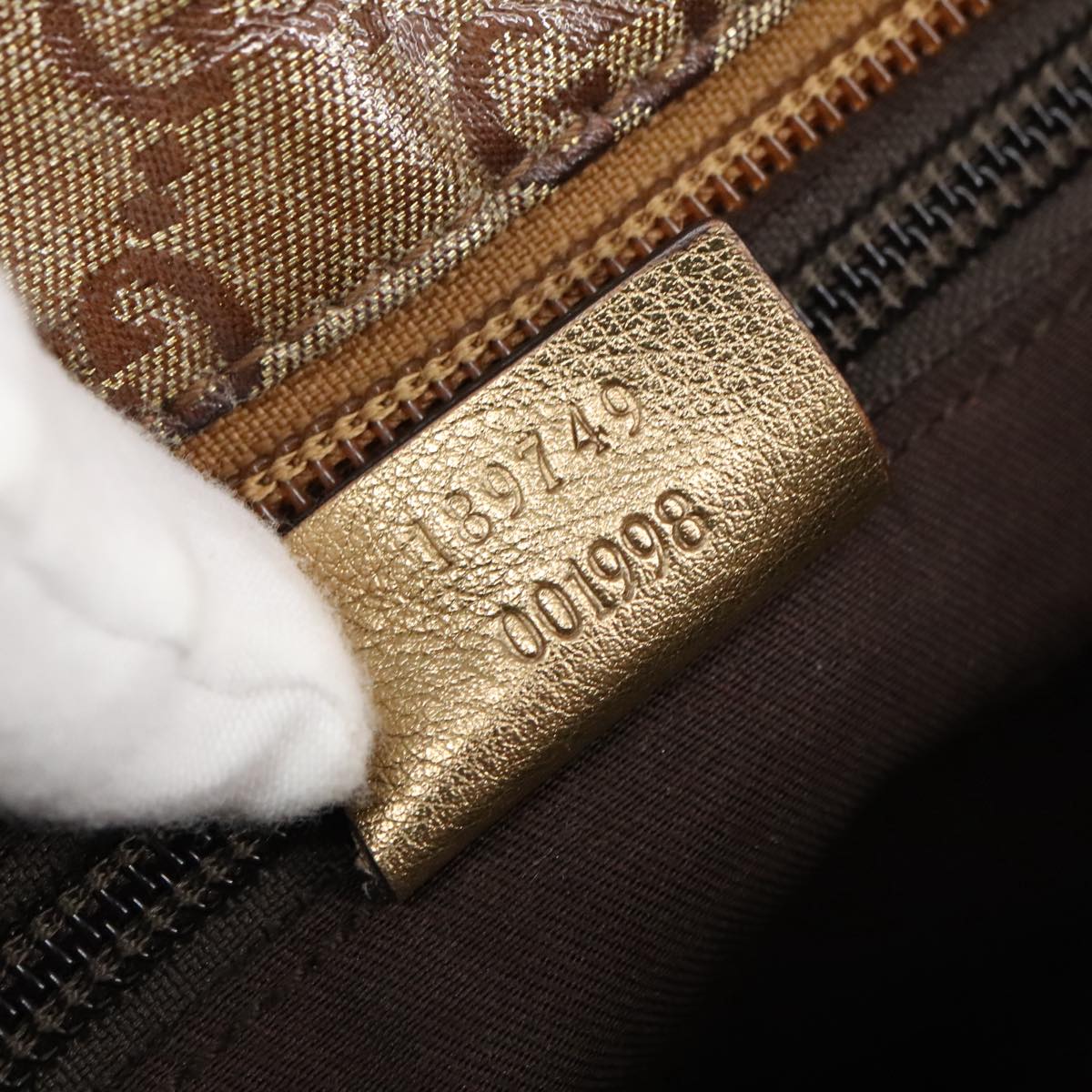 GUCCI GG crystal Shoulder Bag outlet Beige Gold 189749 bs19575