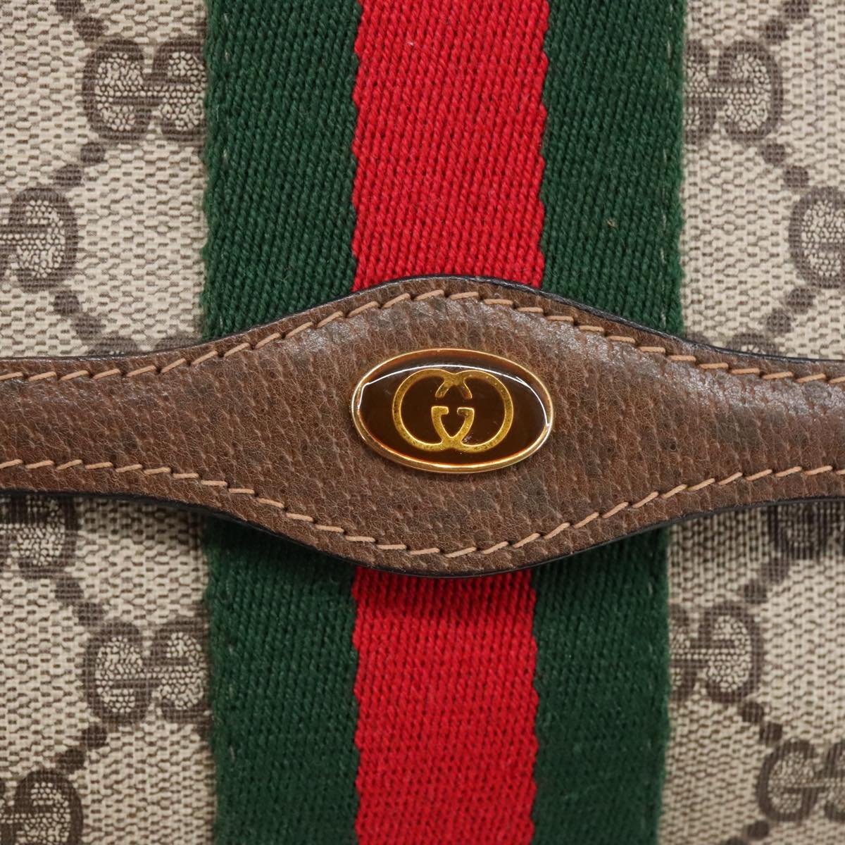 GUCCI GG Supreme Web Sherry Line Clutch Bag Beige 41 014 3087 25 bs19581