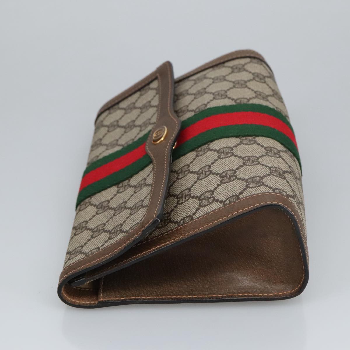 GUCCI GG Supreme Web Sherry Line Clutch Bag Beige 41 014 3087 25 bs19581