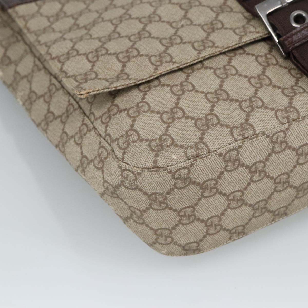 GUCCI GG Supreme Shoulder Bag PVC Beige 141626 bs19582