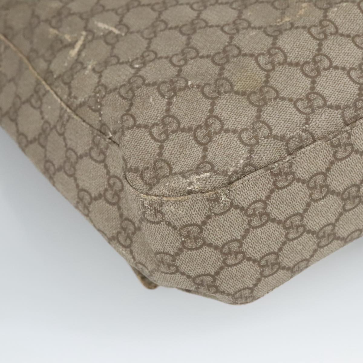 GUCCI GG Supreme Shoulder Bag PVC Beige 141626 bs19582