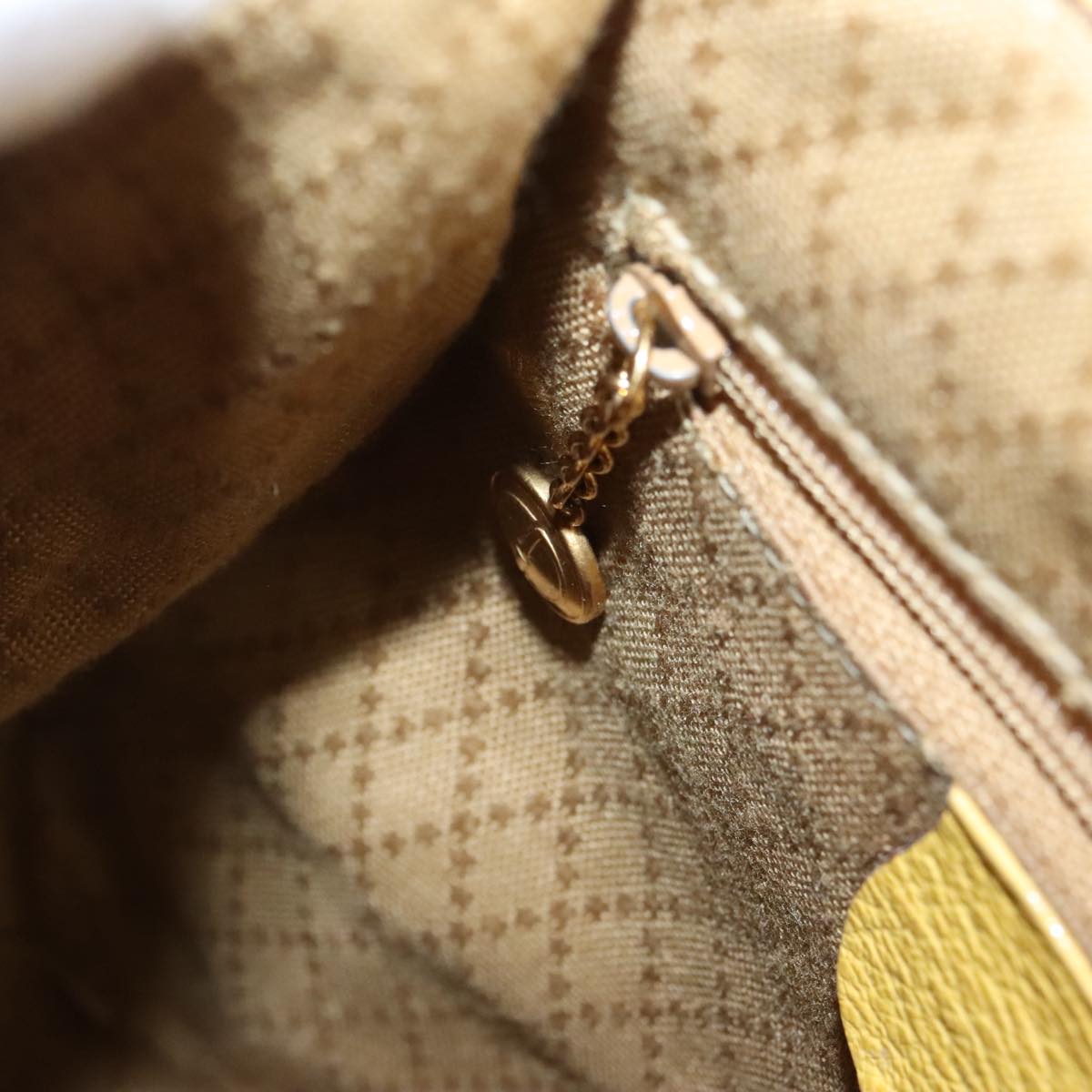 GUCCI Bamboo Backpack Suede Leather Yellow Gold 003 2058 0030 bs19589