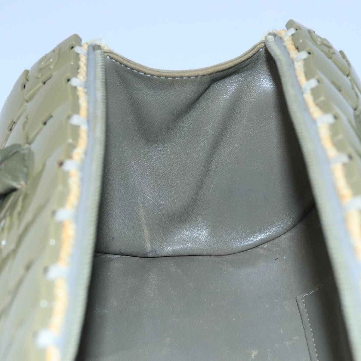 CHANEL Hand Bag plastic Khaki CC bs19614