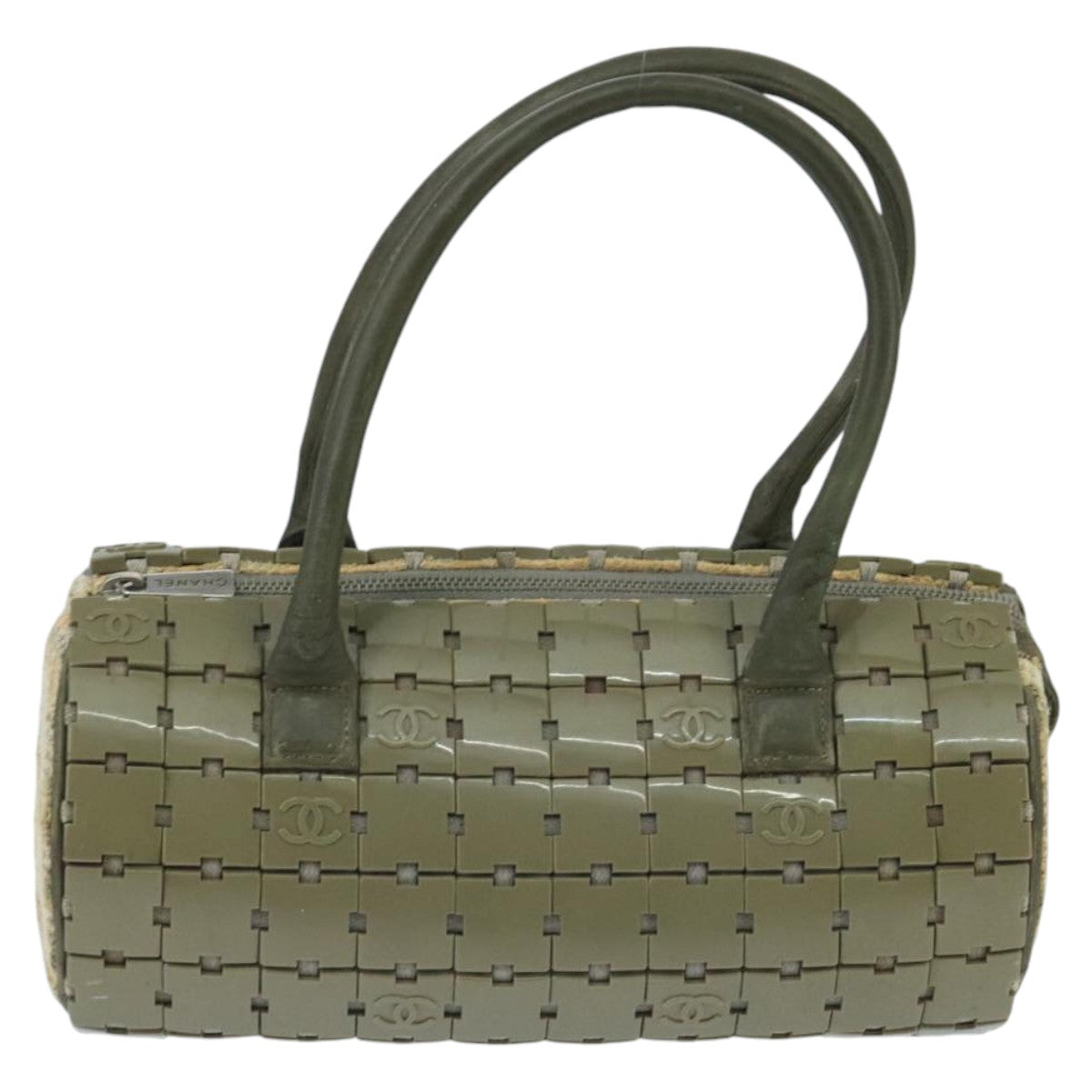 CHANEL Hand Bag plastic Khaki CC bs19614
