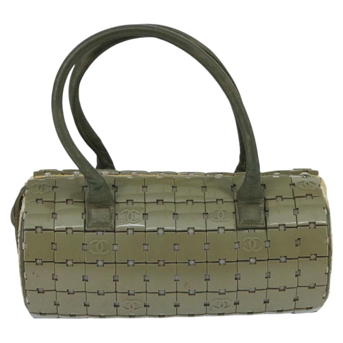 CHANEL Hand Bag plastic Khaki CC bs19614