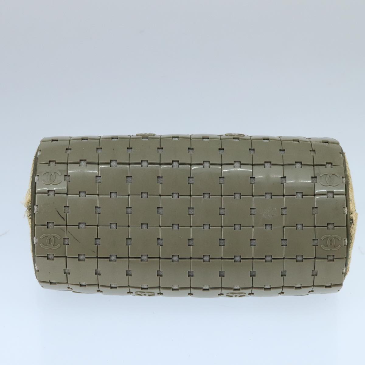 CHANEL Hand Bag plastic Khaki CC bs19614