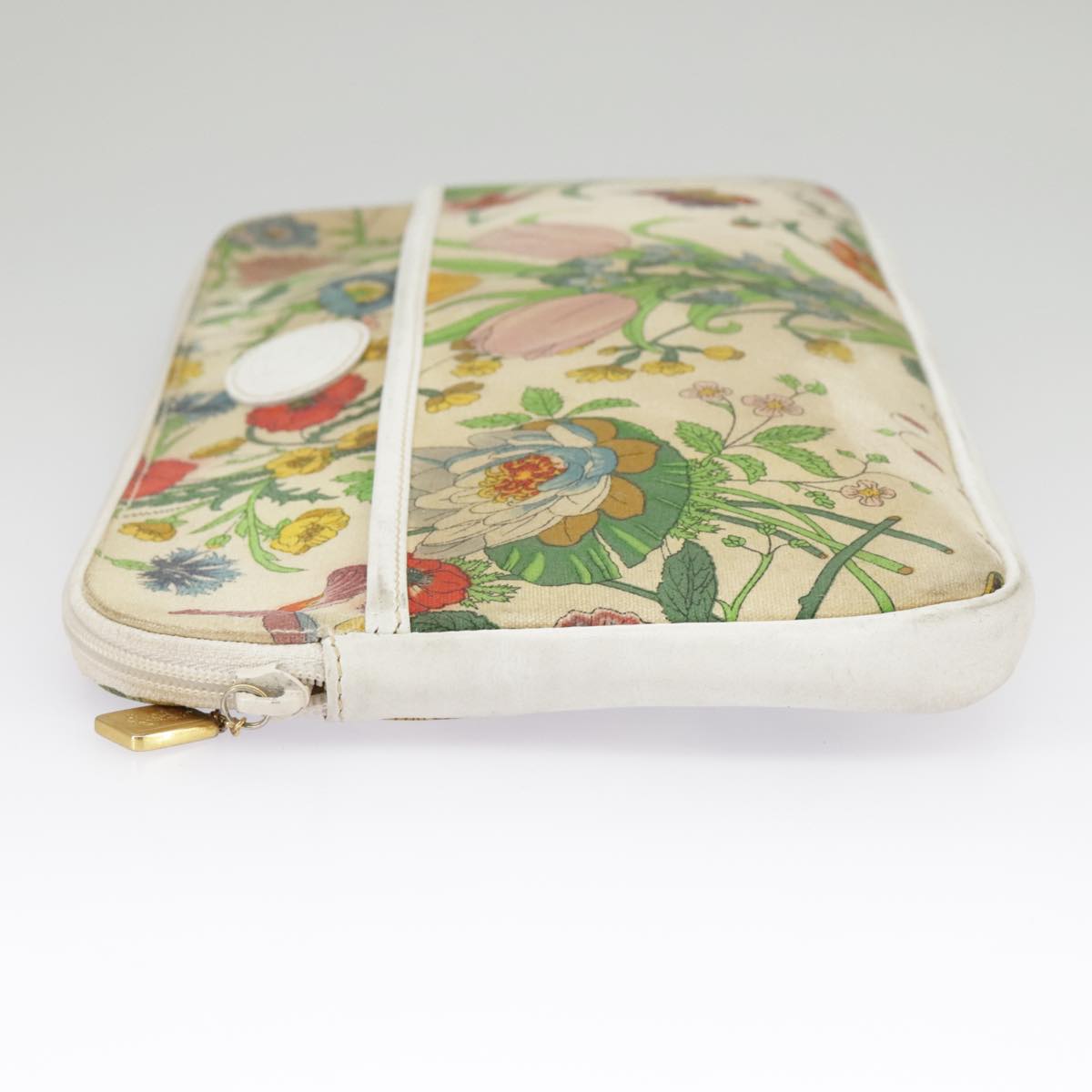 GUCCI Flora Clutch Bag Canvas Multicolor Gold 004 87 0142 bs19633