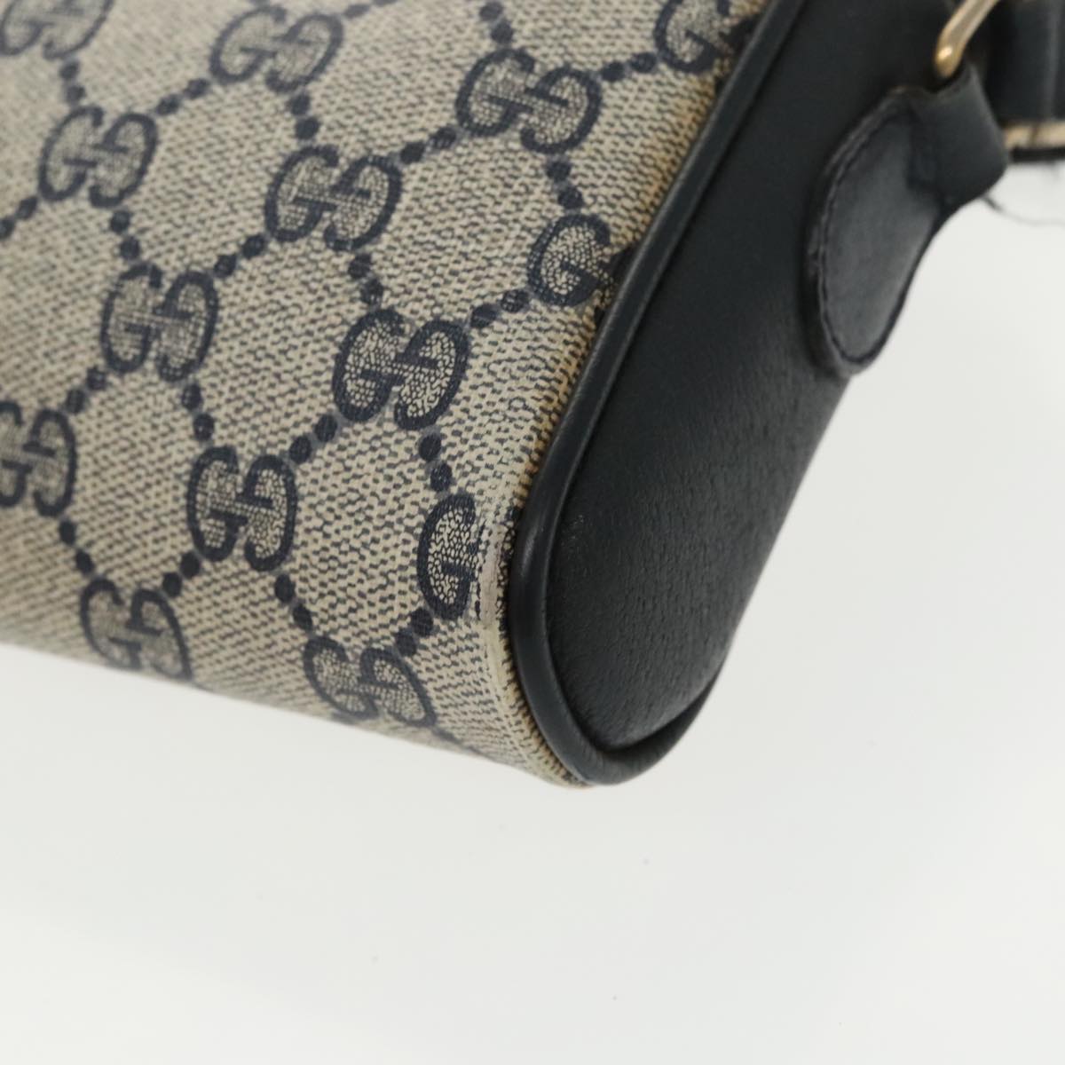 GUCCI GG Supreme Sherry Line Shoulder Bag PVC Navy Red 116 02 089 bs19638