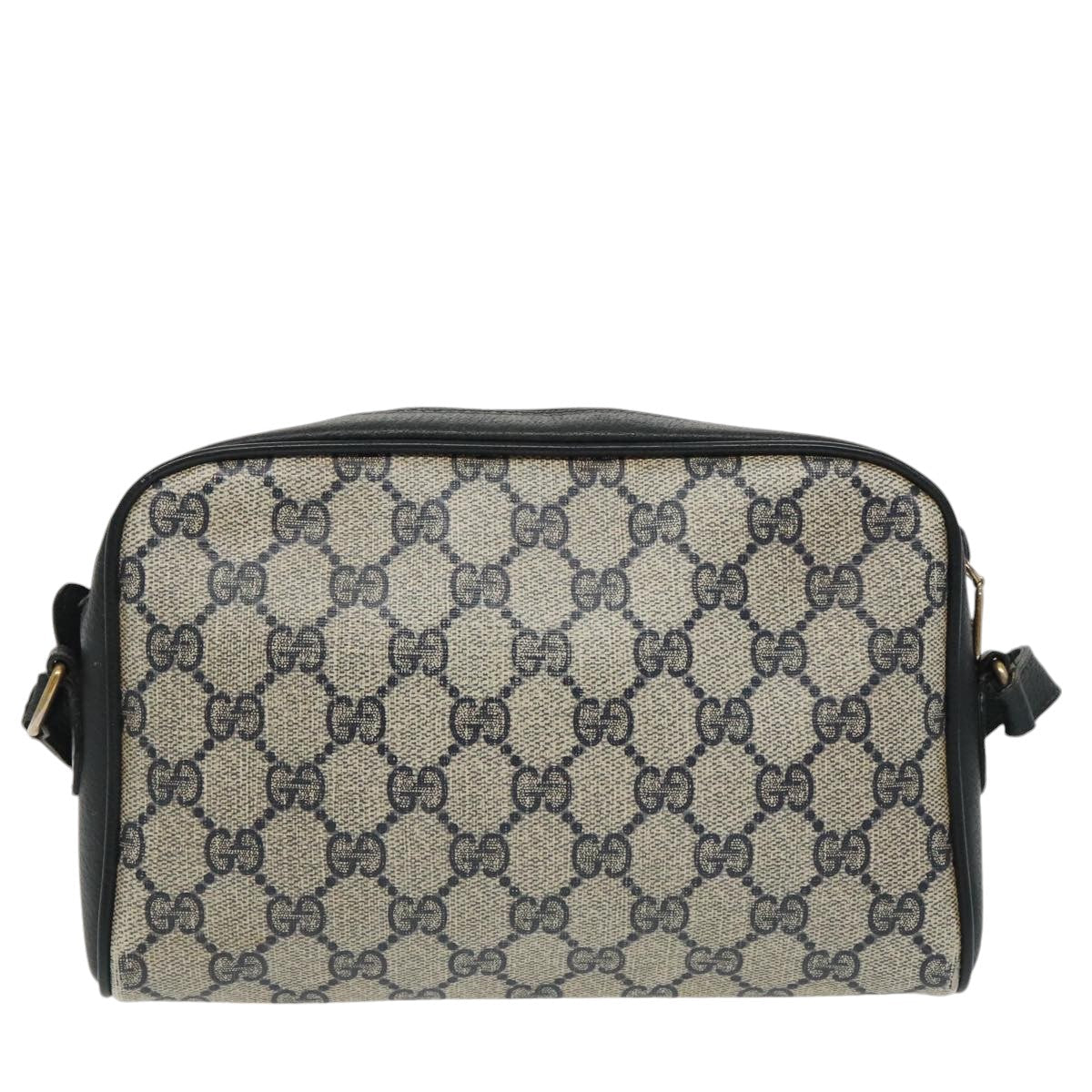 GUCCI GG Supreme Sherry Line Shoulder Bag PVC Navy Red 116 02 089 bs19638