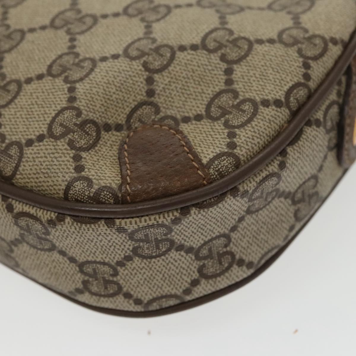 GUCCI GG Supreme Web Sherry Line Shoulder Bag PVC Beige 89 02 066 bs19662