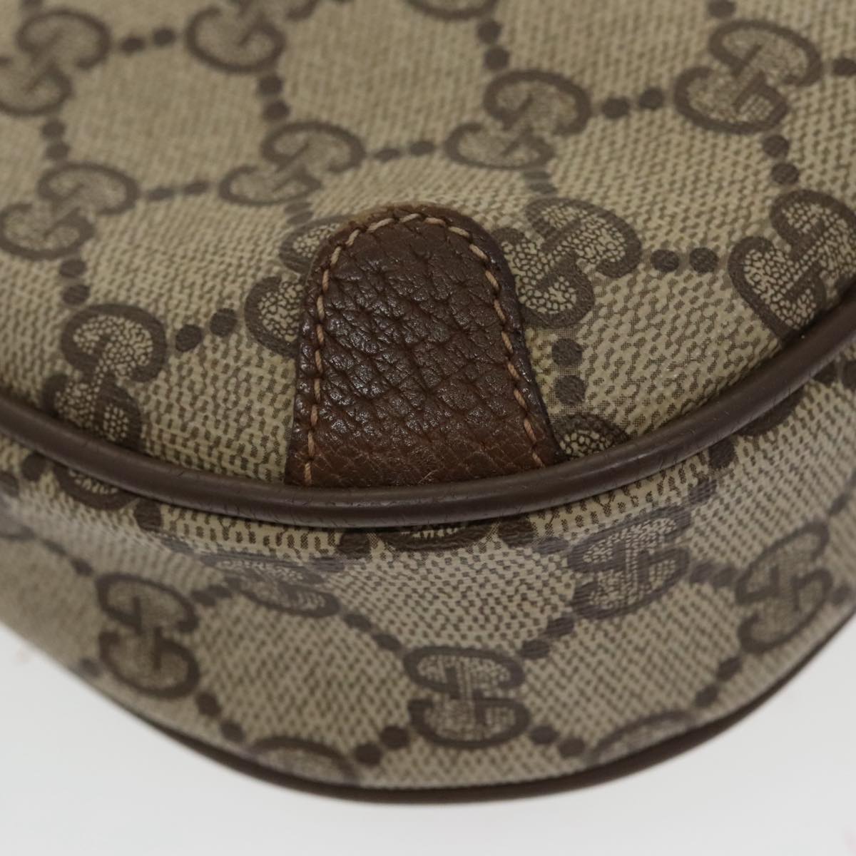 GUCCI GG Supreme Web Sherry Line Shoulder Bag PVC Beige 89 02 066 bs19662