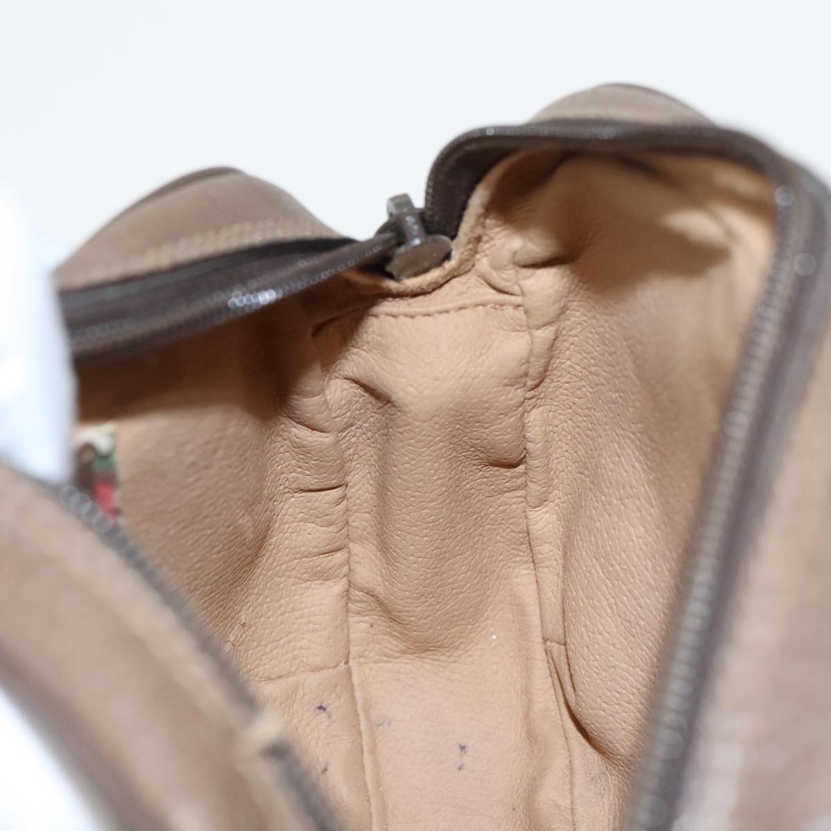 GUCCI GG Supreme Web Sherry Line Shoulder Bag PVC Beige 89 02 066 bs19662