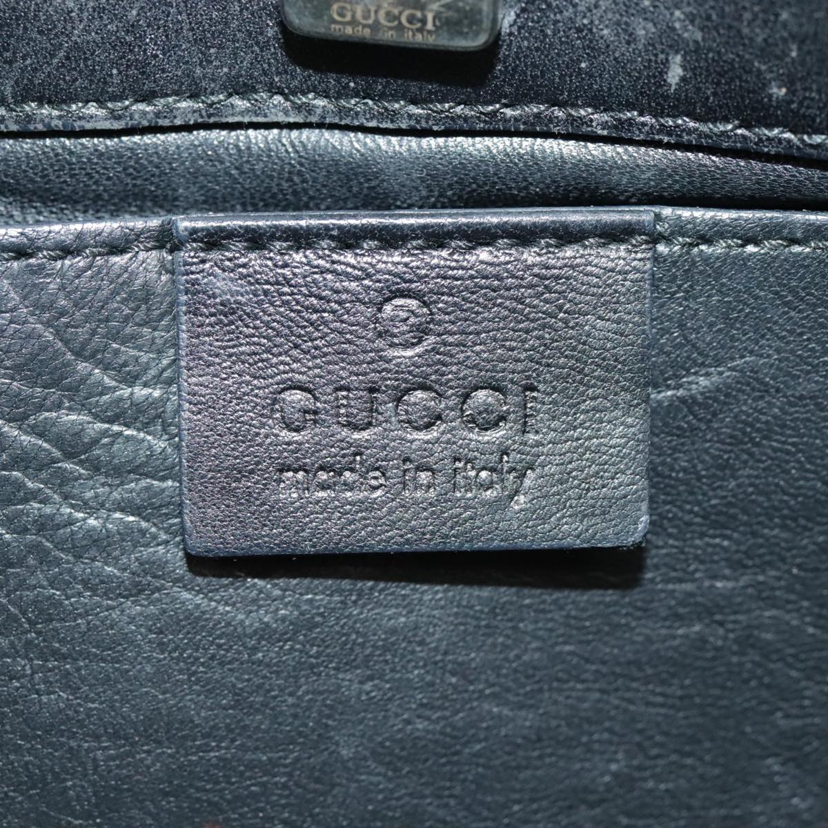 GUCCI Hand Bag Canvas Black 001 4243 bs19668