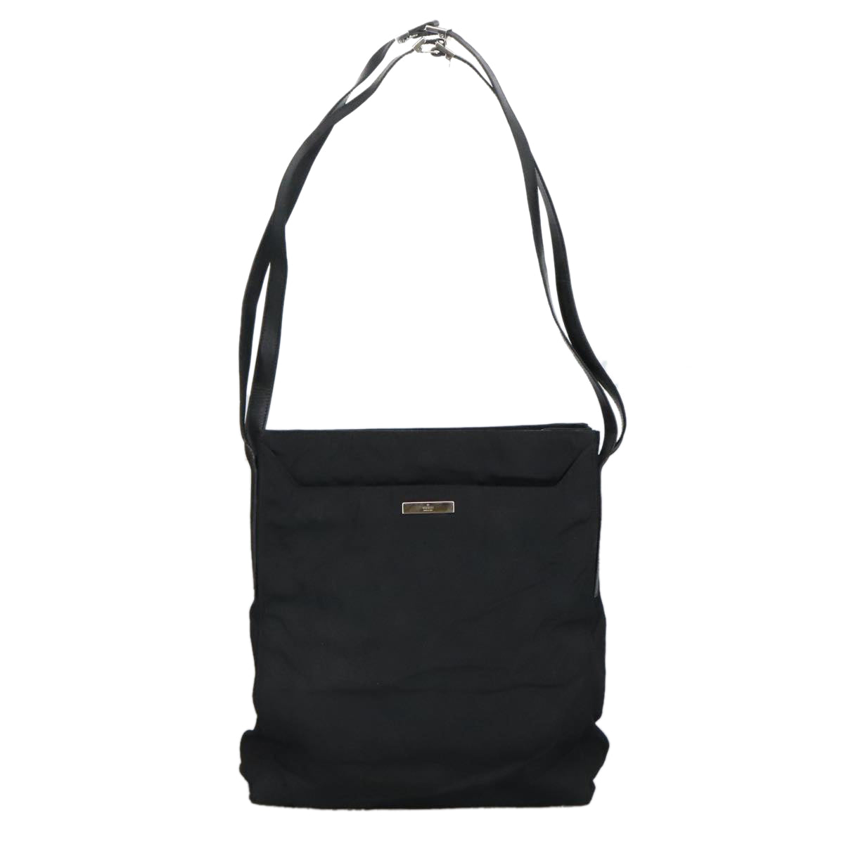 GUCCI Shoulder Bag Canvas Black Silver 002 1043 bs19670