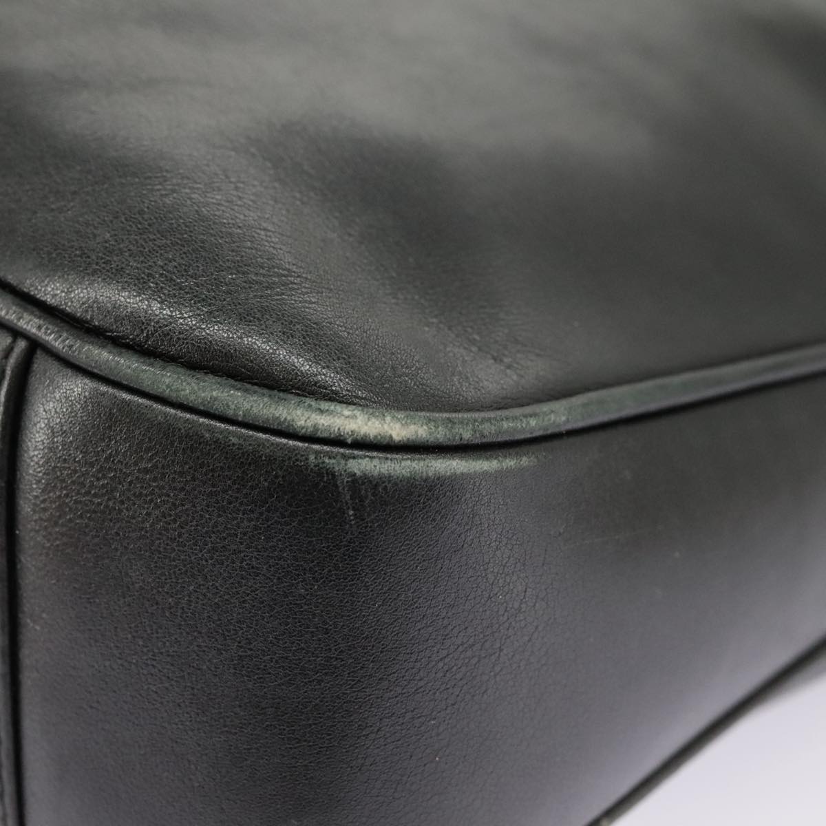 GUCCI Hand Bag Leather 2way Black Gold bs19673