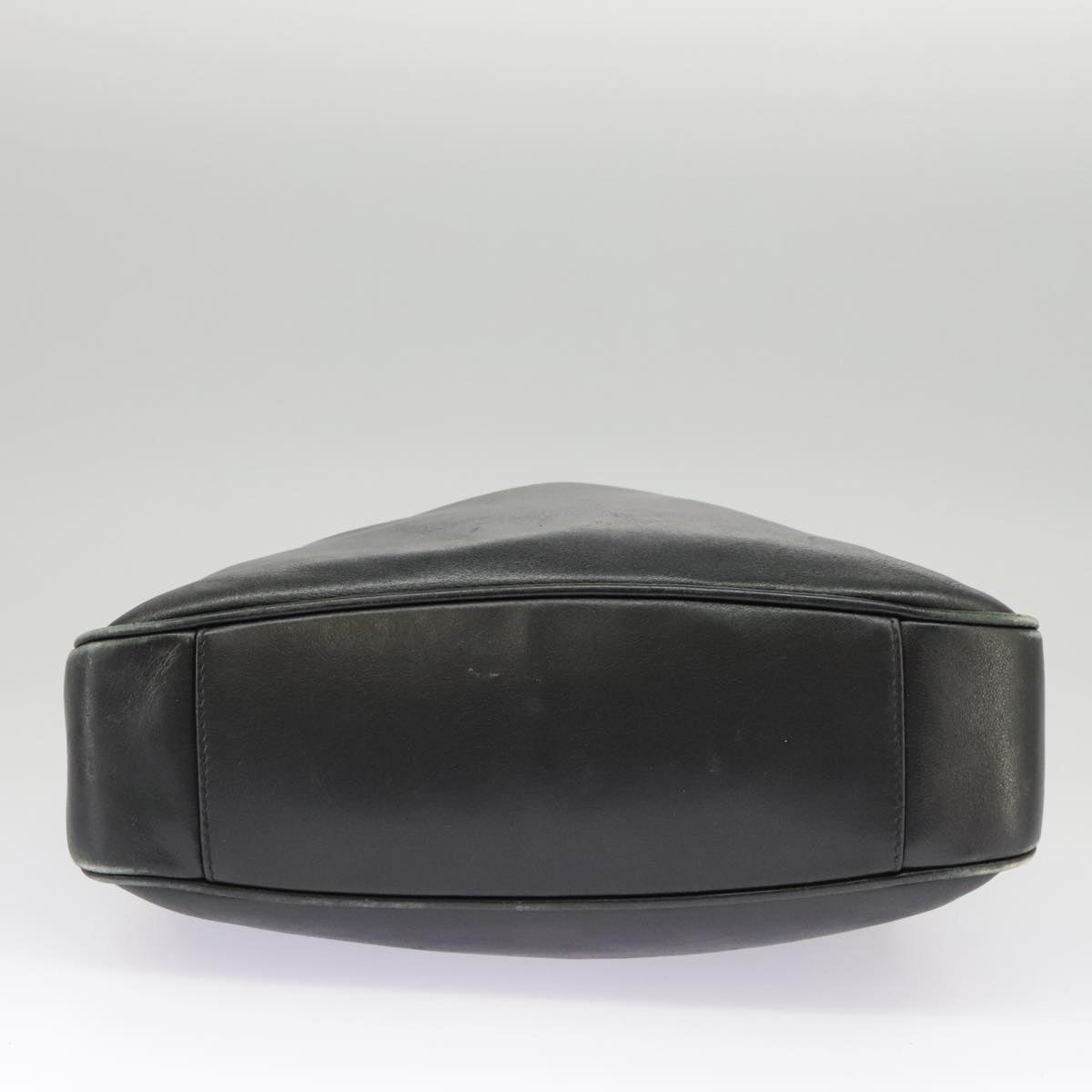 GUCCI Hand Bag Leather 2way Black Gold bs19673