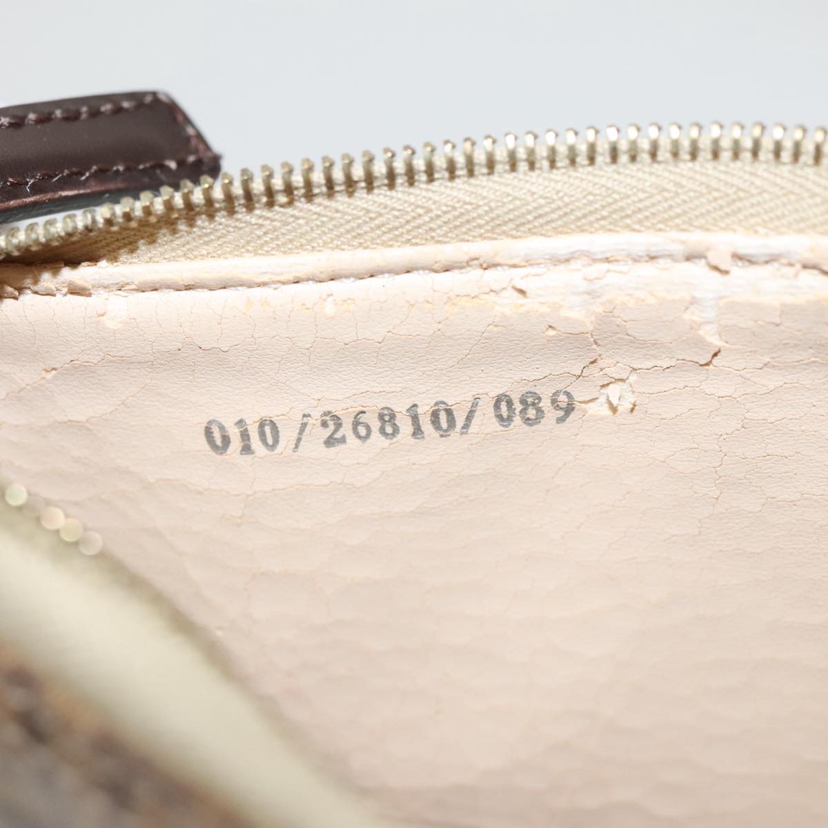 FENDI Zucchino Canvas Hand Bag Gold Brown bs19698