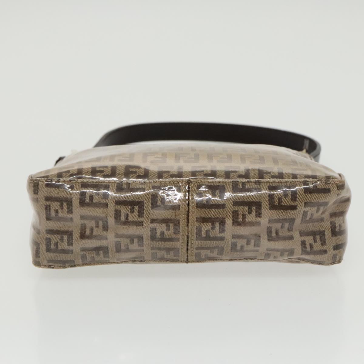 FENDI Zucchino Canvas Hand Bag Gold Brown bs19698